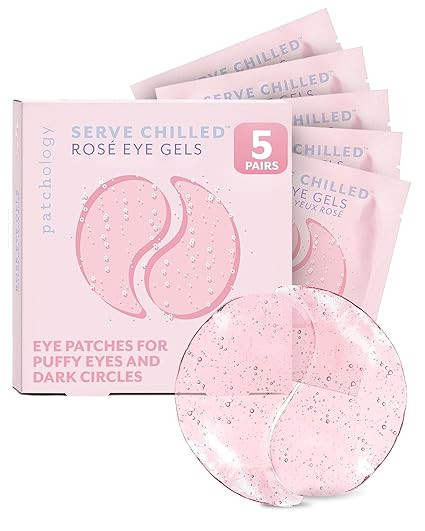 Patchology Serve Chilled Rosé Under Eye Patches for Puffy Eyes, Dark Circles & Wrinkles, Underey... | Amazon (US)