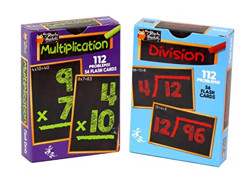 Regal Games Math Flash Cards for Multiplication & Division - 1st, 2nd, 3rd Grade & More - Flash Cards Math for Kids (112 Cards - 2 Packs) | Amazon (US)