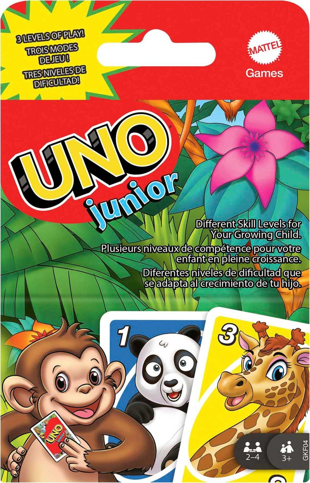 Mattel Games ​UNO Junior Card Game for Kids with Simple Rules, Levels of Play & Animal Matching... | Amazon (US)