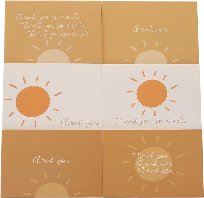 Boho Thank You Cards with Envelopes 30 Pack | You Are My Sunshine Thank You Cards for Any Occasio... | Amazon (US)