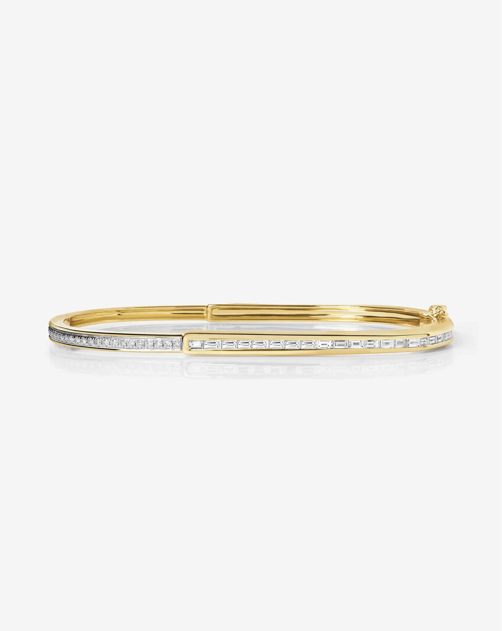 Channel Set Diamond Rectangle Bangle | Ring Concierge
