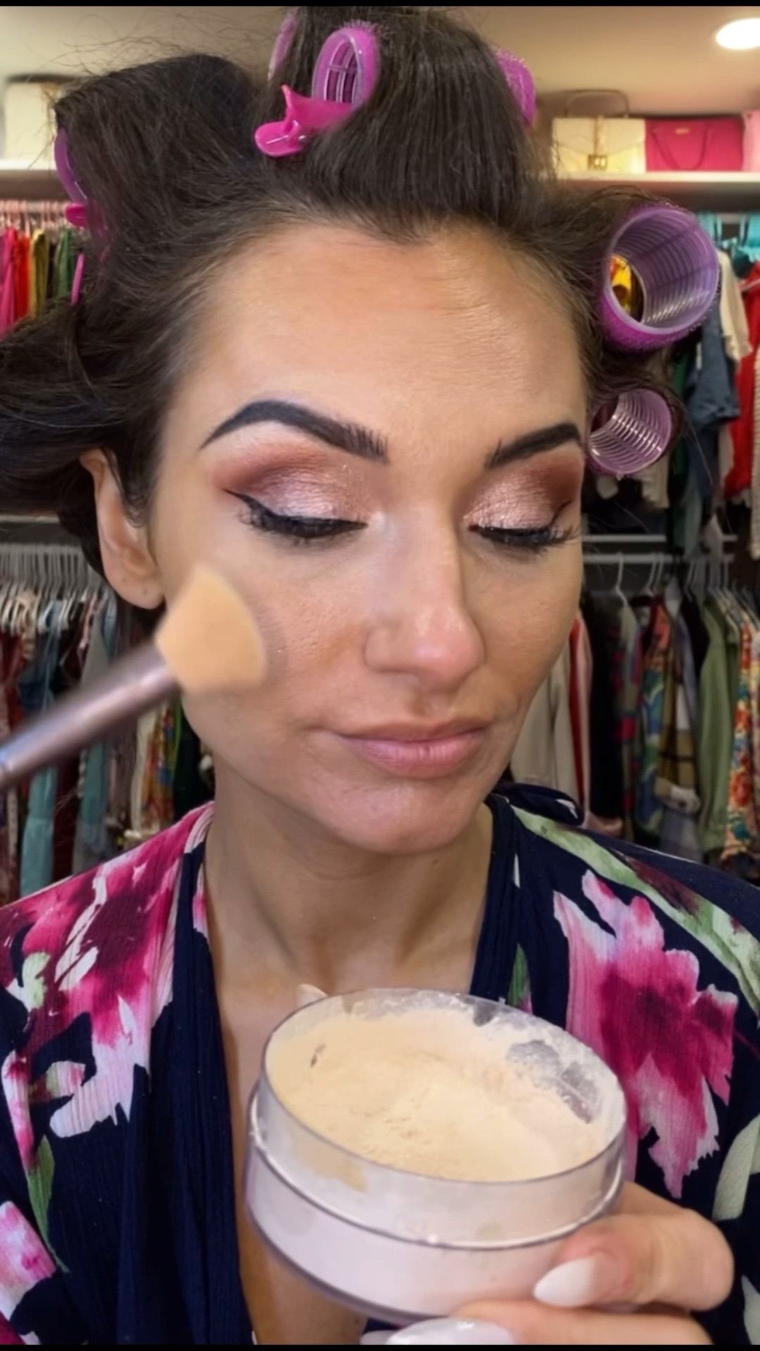 Get ready with me ✨ If only it was this quick in real life. Rounding up my favorites for a full hair and makeup routine. 

- airspun powder
- full face
- Velcro rollers 
- hair and makeup routine 
- GRWM 
- Anastasia Beverly Hills 

- shimmer eyes

#LTKselfcare #LTKBeauty #LTKmorningroutine