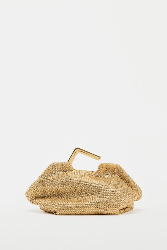 GOLD-TONE METAL HANDLE BAG | Zara UK