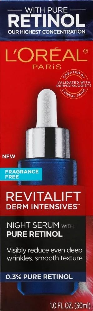 Loreal Paris Revitalift Derm Intensive Night Serum Fragrance Free -- 1 Fl Oz | Walmart (US)