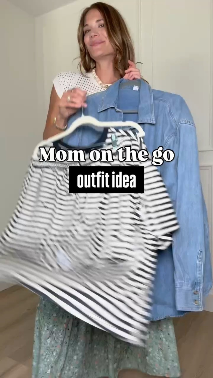 Mom on the go but still wanting to feel put together. This striped set is so easy, and I love adding the denim shirt when I want another layer.

Tall girl style, Mom outfit, Casual outfit, Striped set, Denim shirt, Everyday outfit, Sneakers, Tall girl fashion, StangandCo

#LTKootd #LTKmomlife #LTKTravel