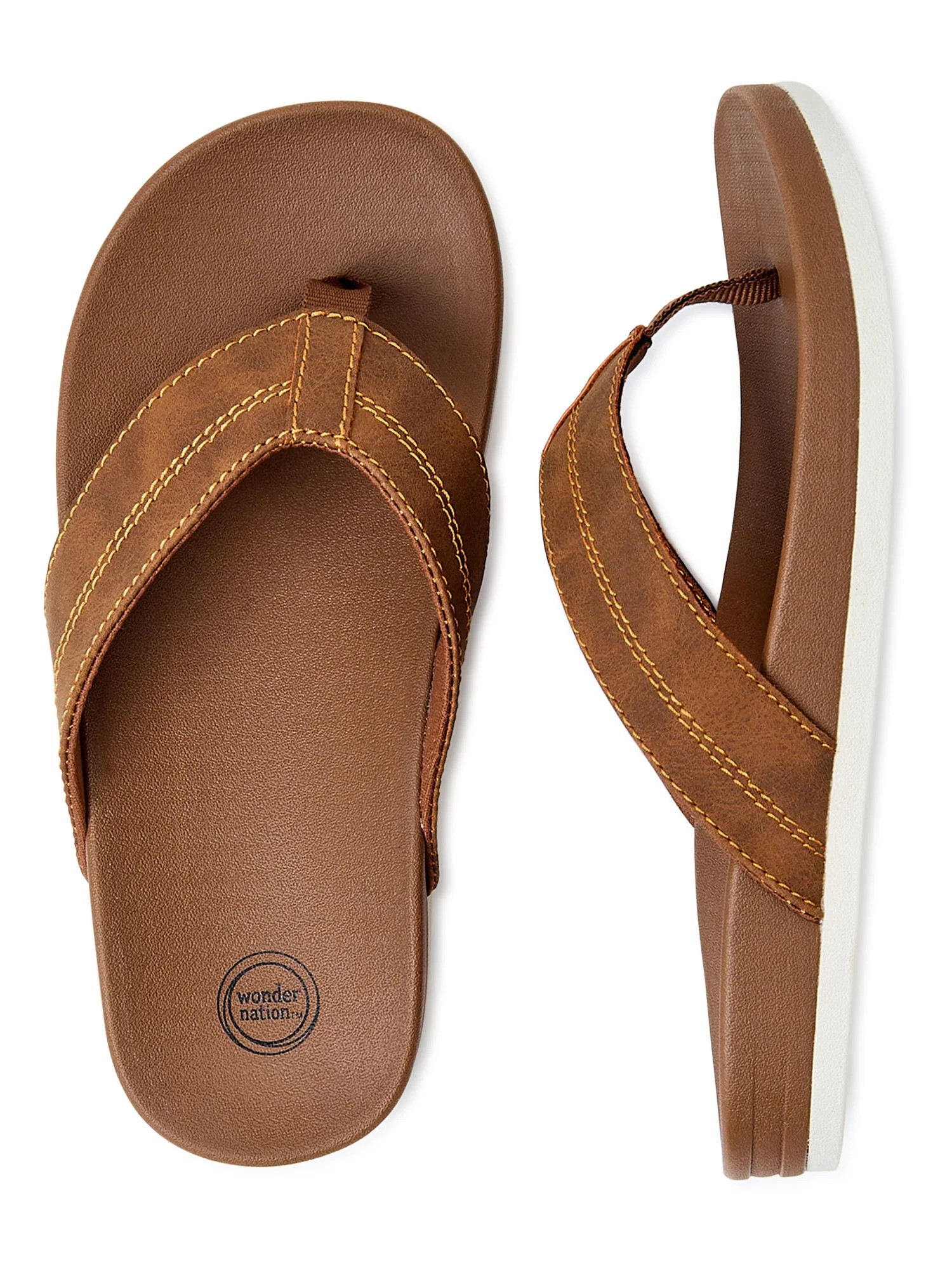 Wonder Nation Little & Big Boys Casual Flip-Flops, Sizes 13/1-6 - Walmart.com | Walmart (US)
