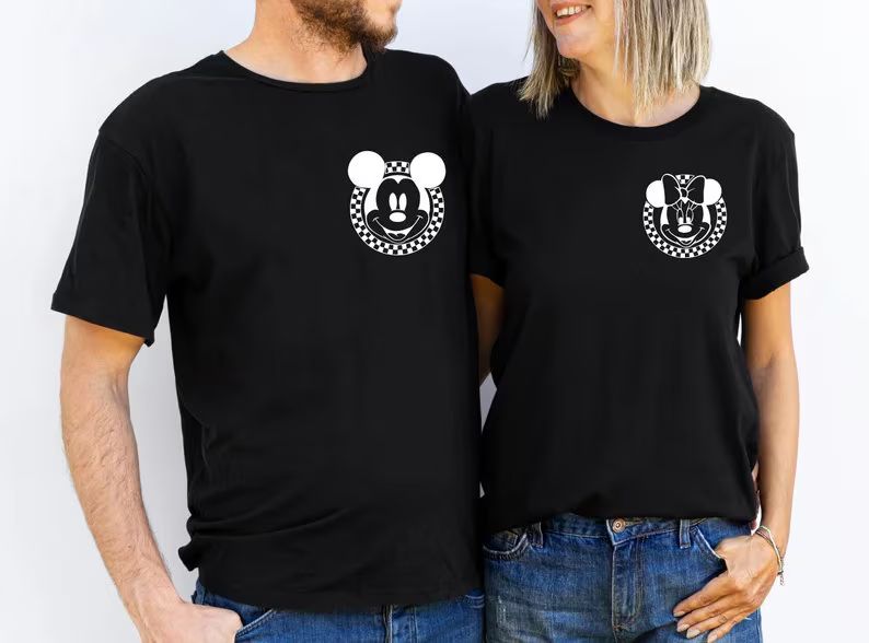 Retro Disney Pocket Size Print Shirts Mickey Checkered Shirt - Etsy | Etsy (US)