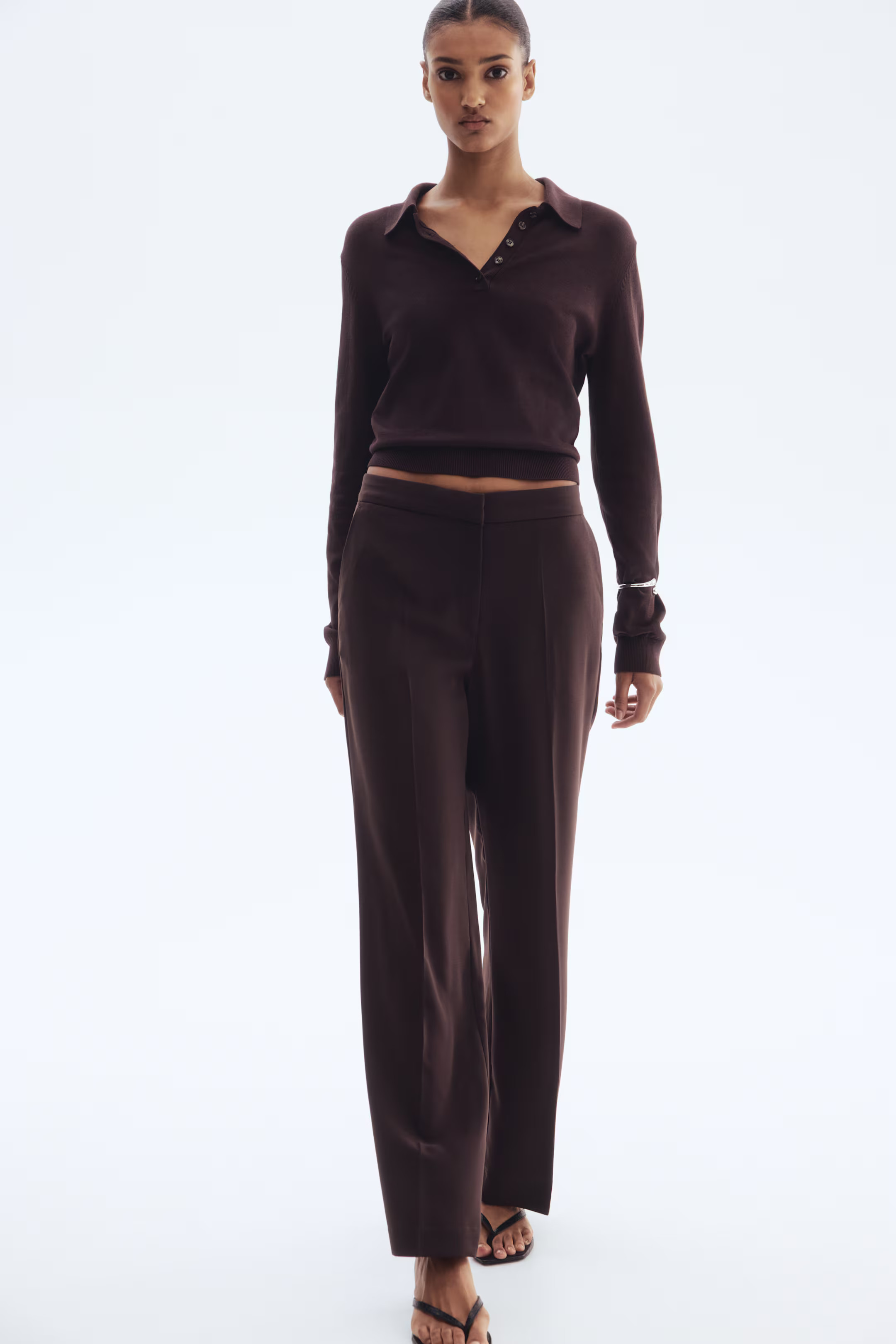 Straight crease-leg trousers | H&M (UK, MY, IN, SG, PH, TW, HK)