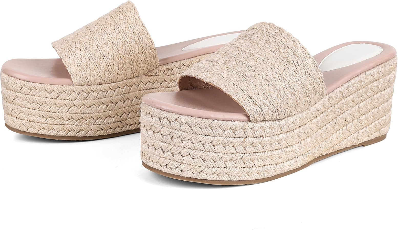 Erocalli Platform Wedge Sandals Espadrille Slide Sandals Slip On High Heel Espadrille Flatform Mu... | Amazon (US)