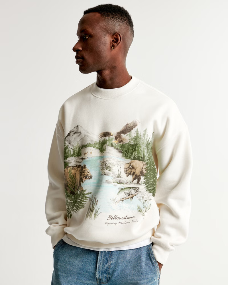 Yellowstone Graphic Crew Sweatshirt | Abercrombie & Fitch (US)