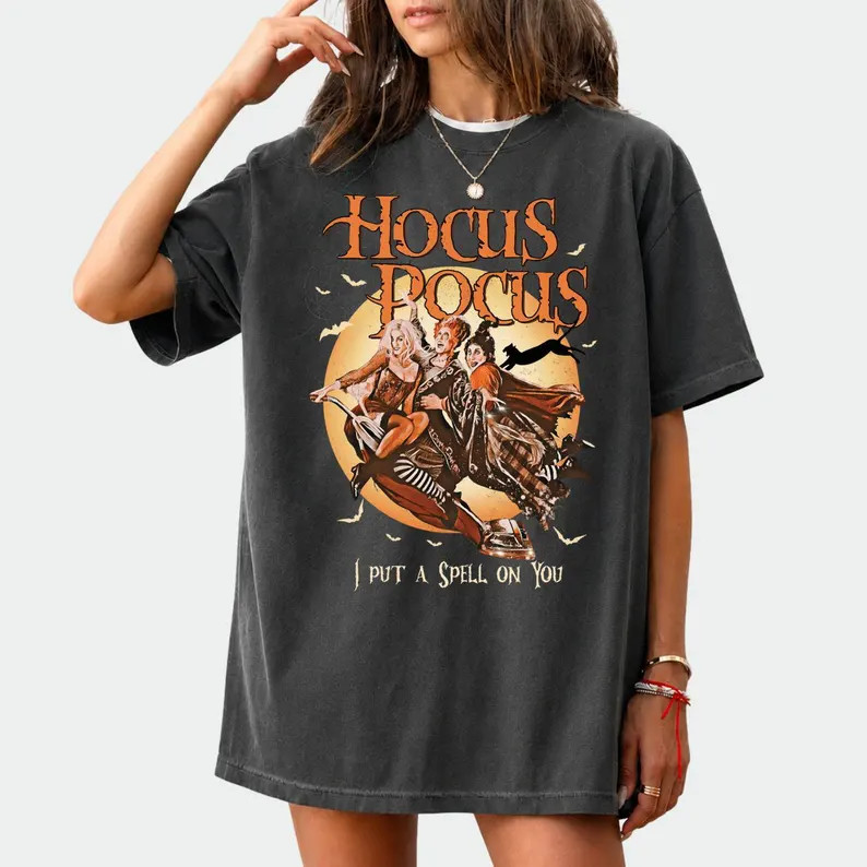 Vintage Hocus Pocus Witches Shirt, Retro Halloween Comfort Color Sweatshirt, 90s Witches Shirt | Etsy (Global)