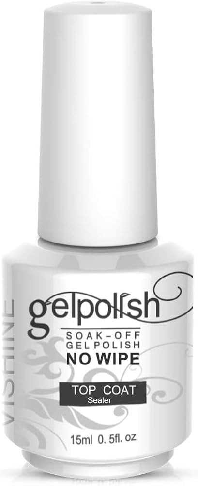 Vishine Top Coat- 15ML No Wipe Top Coat Gel Nail Polish High Gloss Shine Finish Long Lasting Home... | Amazon (CA)