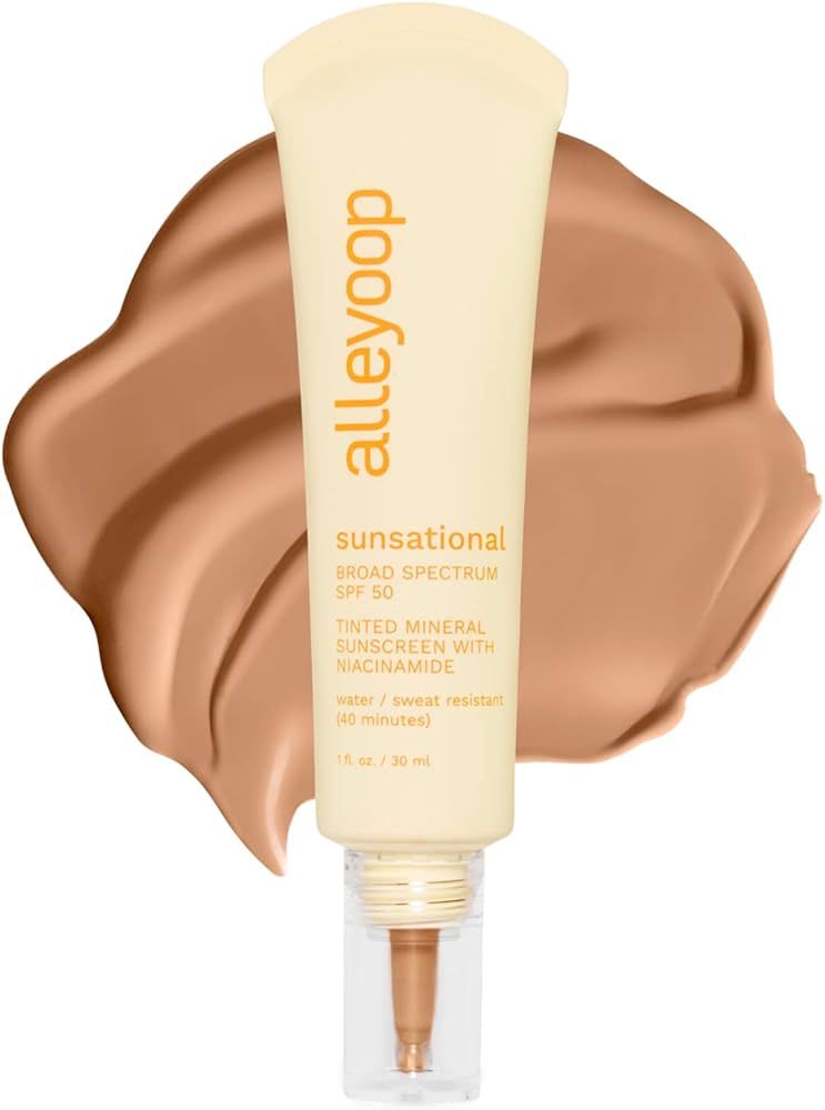 Alleyoop Sunsational Tinted Moisturizer Sunscreen for Face Broad Spectrum SPF 50, Tinted 100% Min... | Amazon (US)