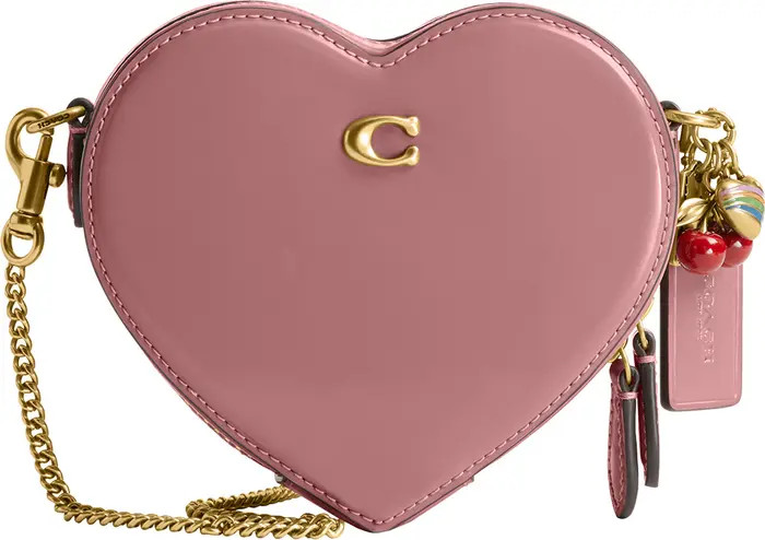 Spazzolato Leather Heart Crossbody Bag | Nordstrom