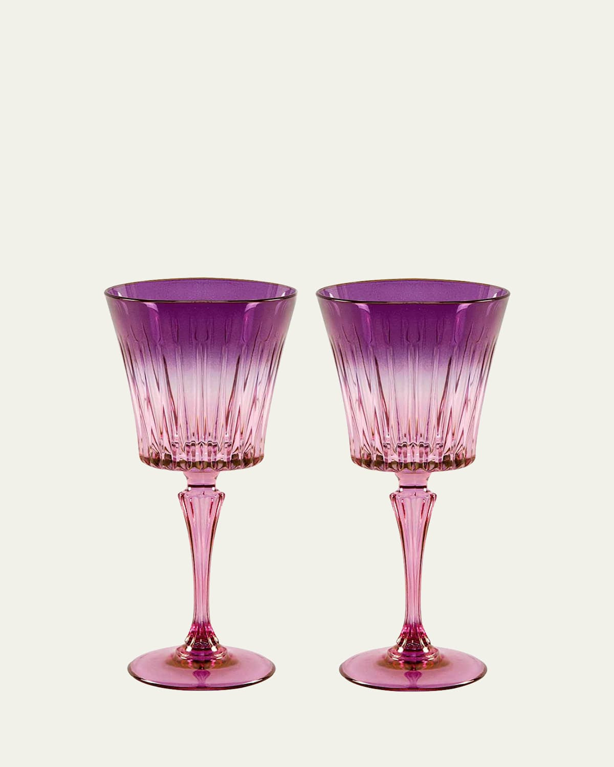 Purple Shaded Stemmed Wine Glasses, Set of 2 | Bergdorf Goodman
