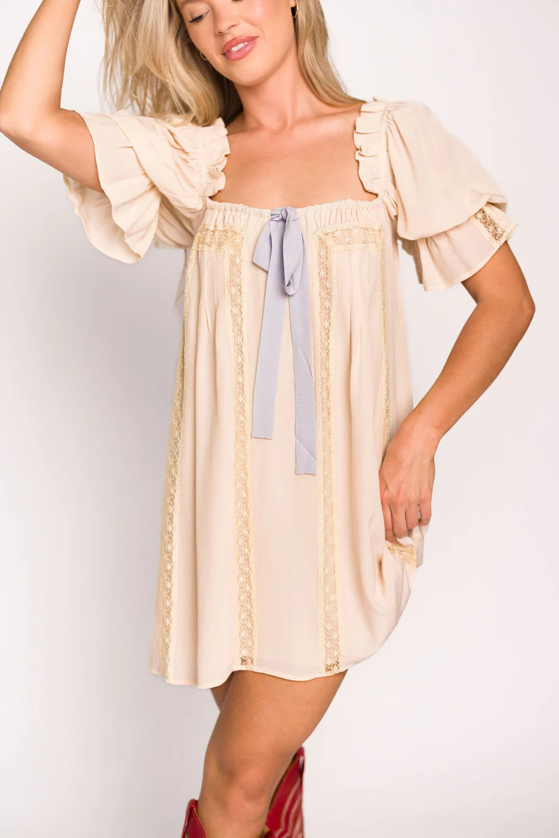 Heirloom Mini Dress in Dove | Worth Collective