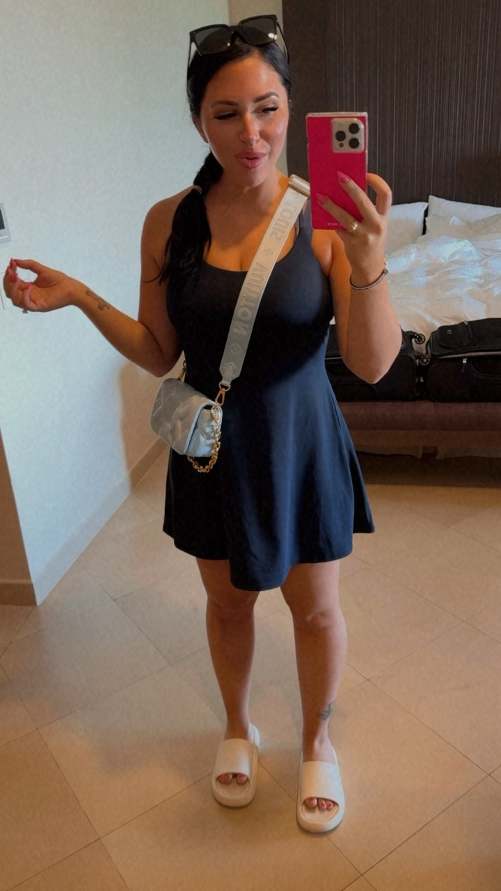 This breezy tennis dress will for sure be a staple for my spring and summer outfits!

Super comfy, breezy, & flowy- it has a built in shorts and bra! You could throw a jacket over it or wear it as is. So versatile! I’m loving the navy color I got and sized up to a M- this is a clingier fit. 💙

#LTKSeasonal #LTKtravel #LTKSpringSale