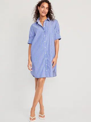 Short-Sleeve Shirt Dress | Old Navy (US)