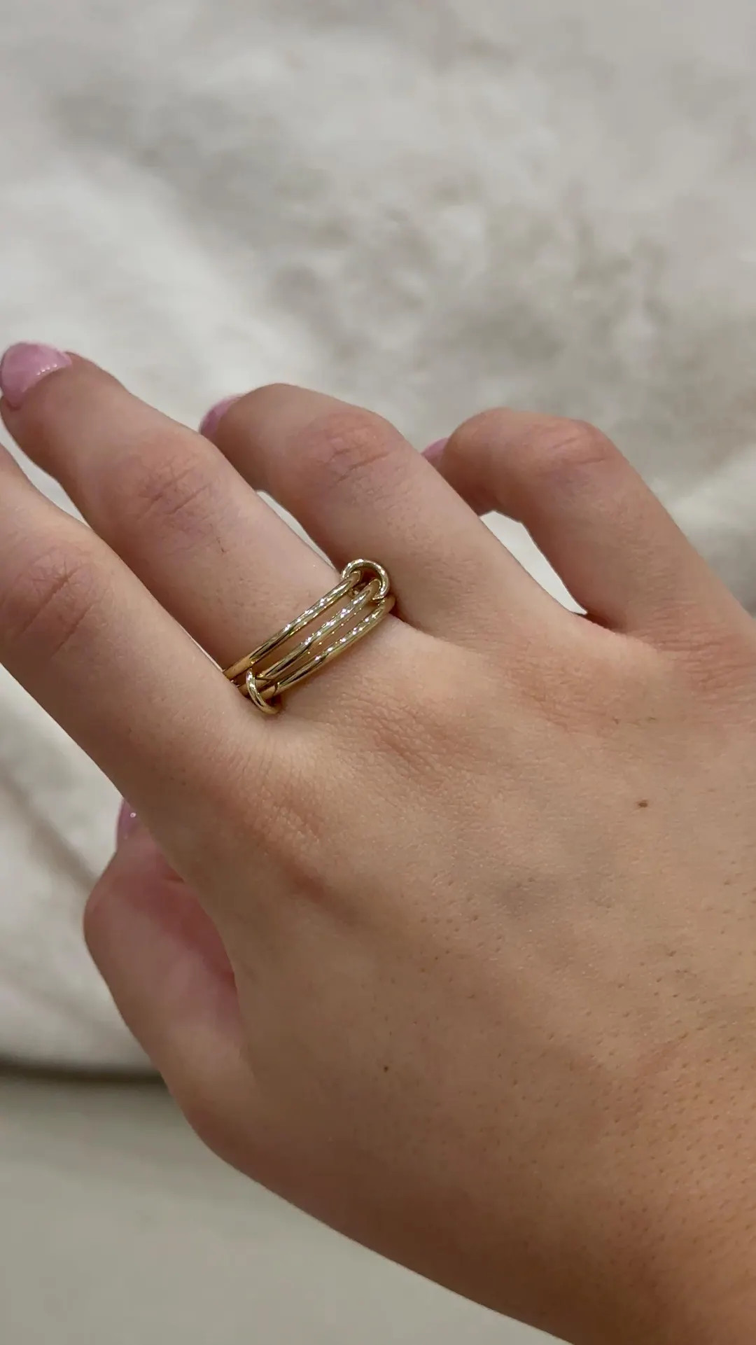 10k Solid Gold(not Hollow) 1.5mm Multi Link Rings Connecting Set Of(3) Made in US (stacking Rings... | Etsy (US)