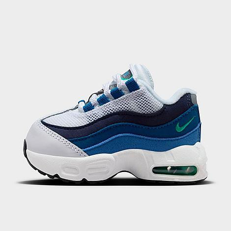 Nike Kids Toddler Air Max 95 Premium Casual Shoes in White/Lake Blue/French Blue Size: 8.0 | JD Sports (US)