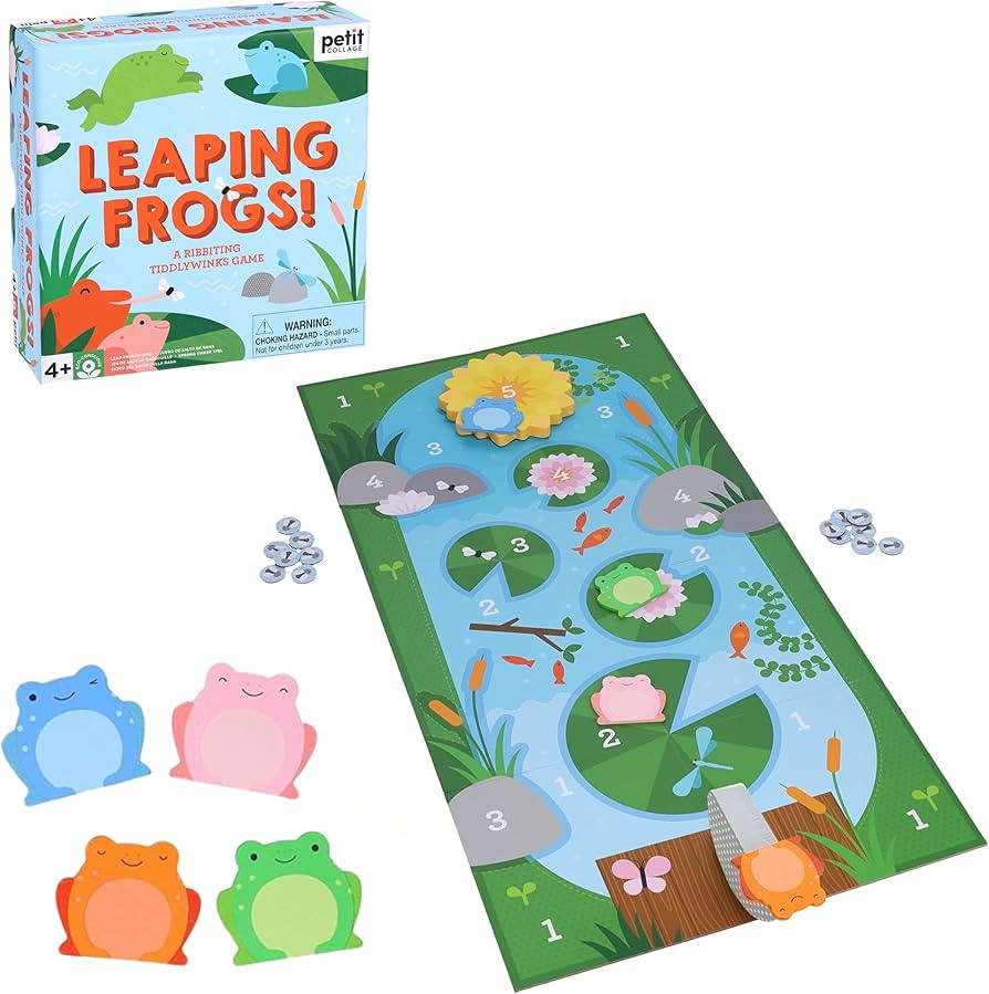 Petit Collage: Leaping Frogs - Based on The Classic Game Tiddlywinks - Flip Your Frogs into The P... | Amazon (US)
