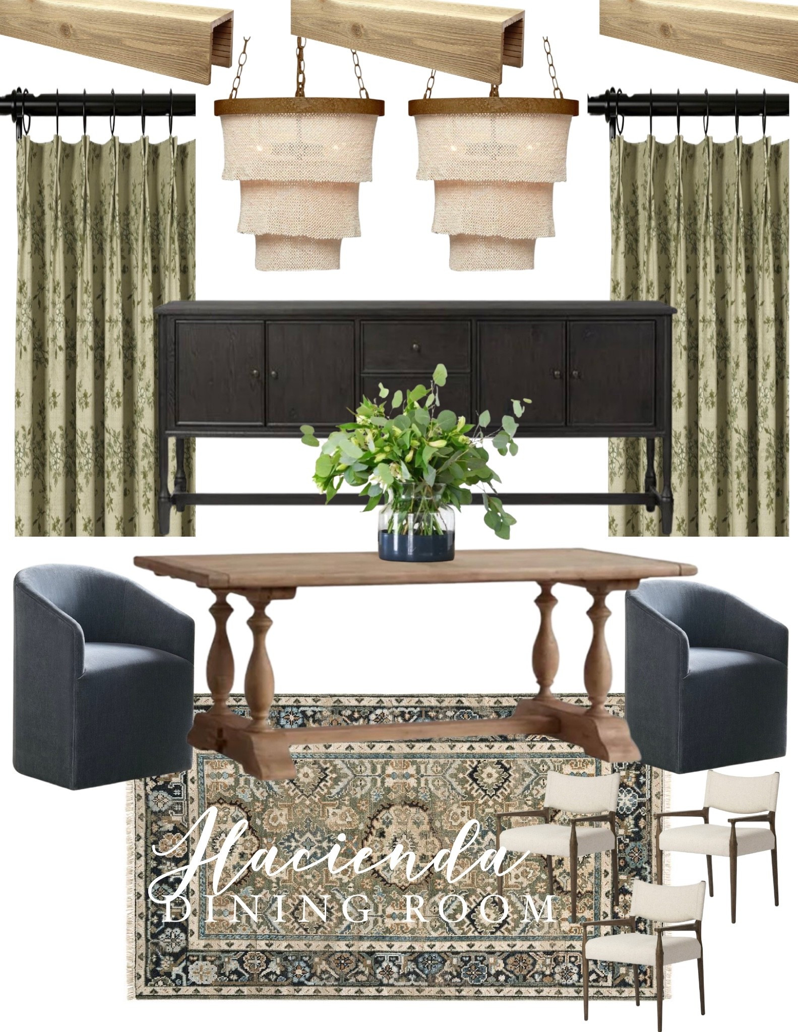 A new project is loading… the Hacienda Hideaway. The dining room details that will soon come to life. Can’t wait for this one!

Chandelier | Dining Table | Dining Chairs | Rug | Drapes | Curtains | Sideboard | Console Table | Pottery Barn | Perigold | Visual Comfort | Amazon Home 

#LTKHome #LTKSaleAlert