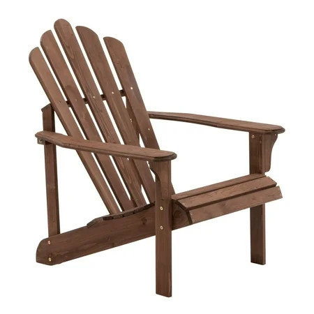 Coral Coast Hubbard Wooden Adirondack Chair - Dark Brown | Walmart (US)