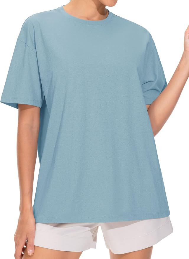THE GYM PEOPLE Women's Oversized T Shirts Summer Casual Short Sleeve Tops Crewneck Loose Workout ... | Amazon (US)