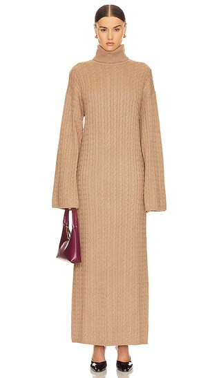 Shai Cable Knit Dress in Cinnamon | Revolve Clothing (Global)