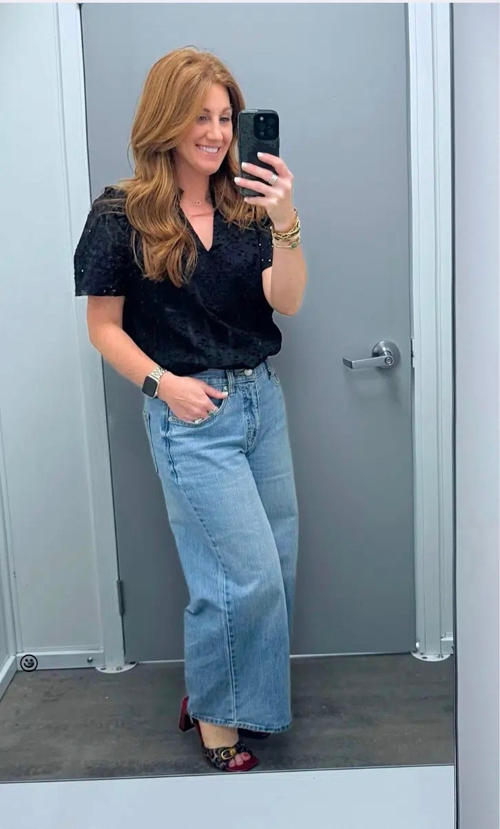 These jeans are a great fit! Stephanie is 5’3 and wearing a size 2. She’s paired them with some fun heels and a black blouse in a size small.

#LTKootd #LTKOver40 #LTKPetite