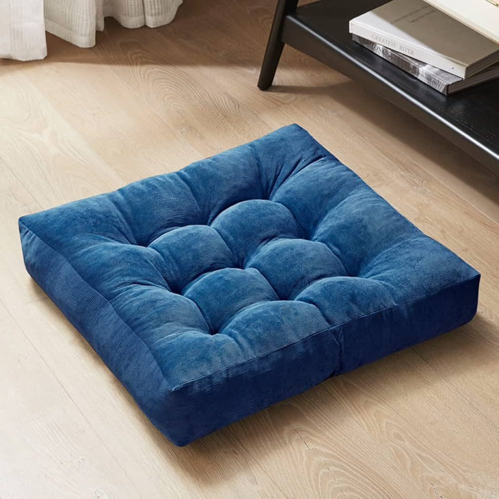 Degrees of Comfort Square Large Pillows Seating for Adults, Tufted Corduroy Floor Cushions for Li... | Amazon (US)