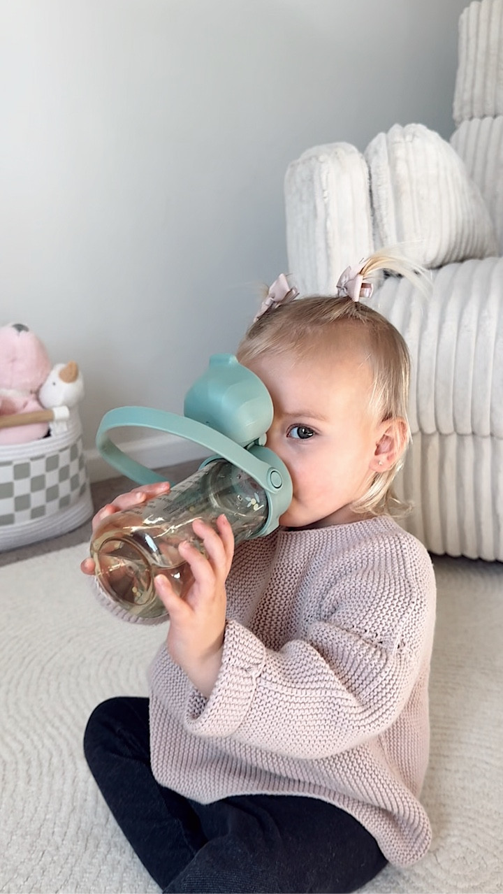 Tiny hands learning big skills 🫶 The slow-flow design of the Grosmimi open cup helps make open cup practice feel manageable while still teaching proper sipping. I love watching her confidence grow with every drink — these little milestones mean everything. #sippycup 

#LTKBaby #LTKKids #LTKmomlife