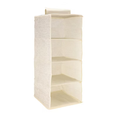 Unique Bargains Closet Organizer 1 Pc Beige Four-Tier | Target