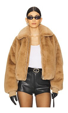 Faux Fur Collared Coat
                    
                    Good American | Revolve Clothing (Global)