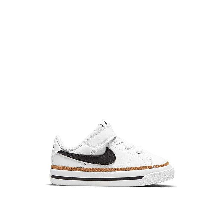 Nike Court Legacy Sneaker - Kids' - Girl's - White/Black - Size 9 Toddler - Court Lace-Up | DSW