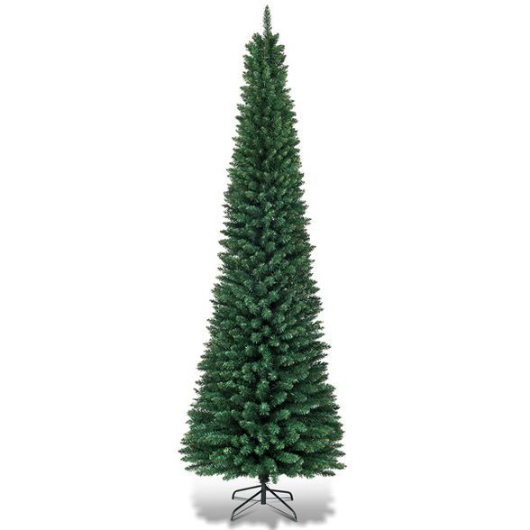 Costway 5'/6'/7'/9' PVC Artificial Pencil Christmas Tree Slim Green | Target