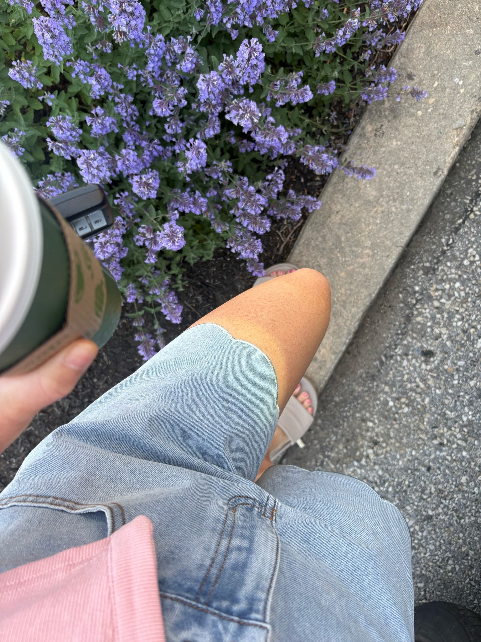 Coffee run! 

Girls these slides look so similar to Lulu but they are softer!! & wayyyy cheaper! 
Scalloped shorts- amazing!

#LTKootd #LTKSaleAlert #LTKPetite