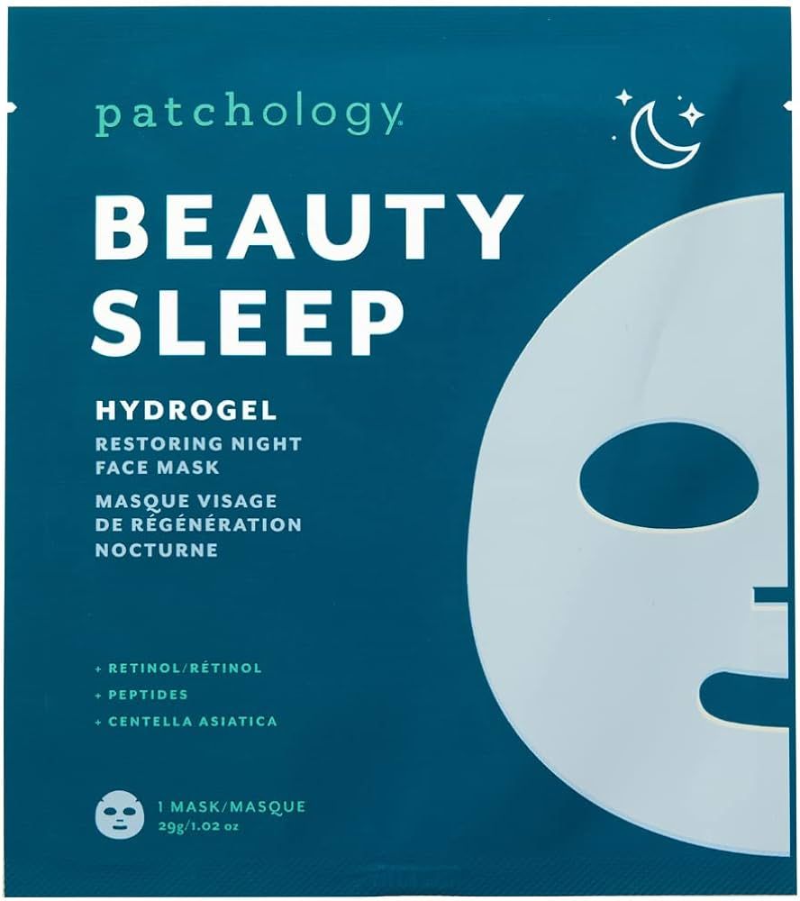 Patchology Hydrogel Face Mask with Retinol and Peptides Beauty Sleep - Gel Face Mask for women an... | Amazon (US)