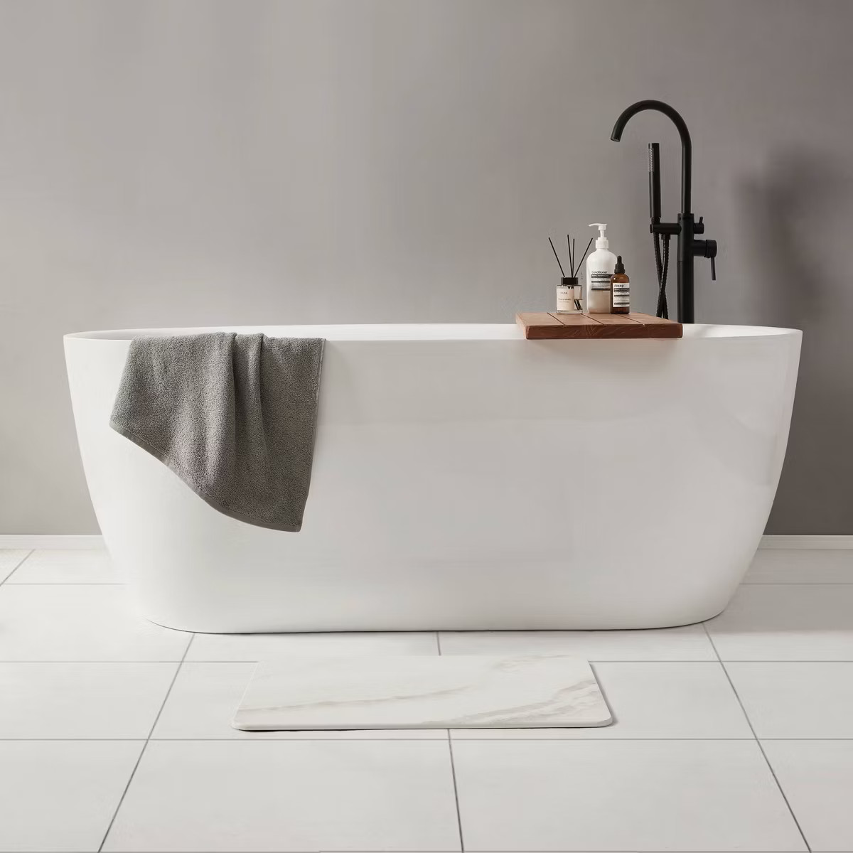 15.4"x23.6" Diatomaceous Stone Hard Bath Mat | Target