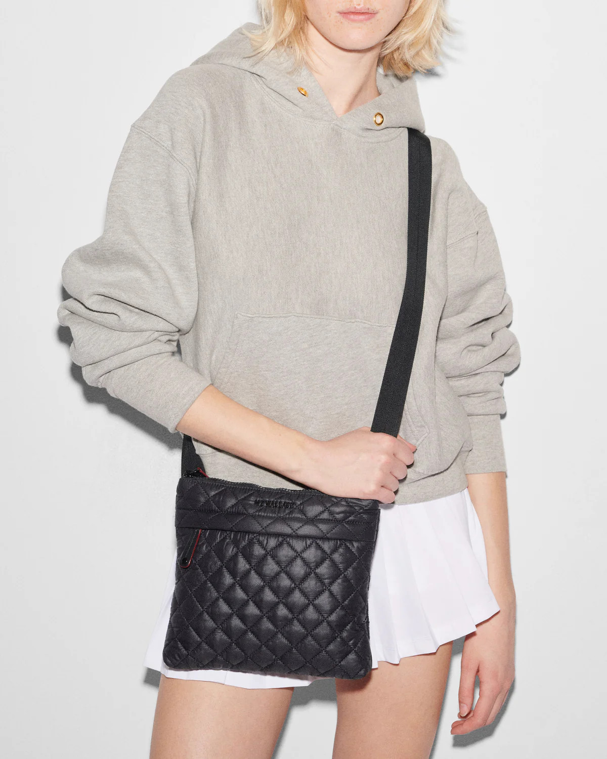 Black Metro Flat Crossbody Bag | MZ Wallace