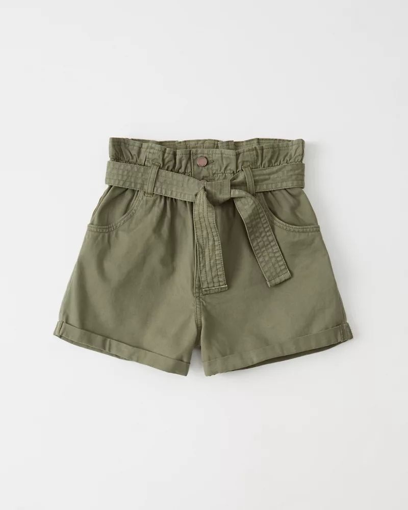 Belted Twill Shorts | Abercrombie & Fitch US & UK
