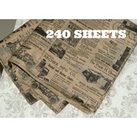 Kraft Newsprint Tissue Wrap | 240 Sheets - Vintage Look 15"" X 20"" Packaging Gift Newspaper Ad Old Fashioned Wrapping Paper Bulk Printed | Etsy (US)