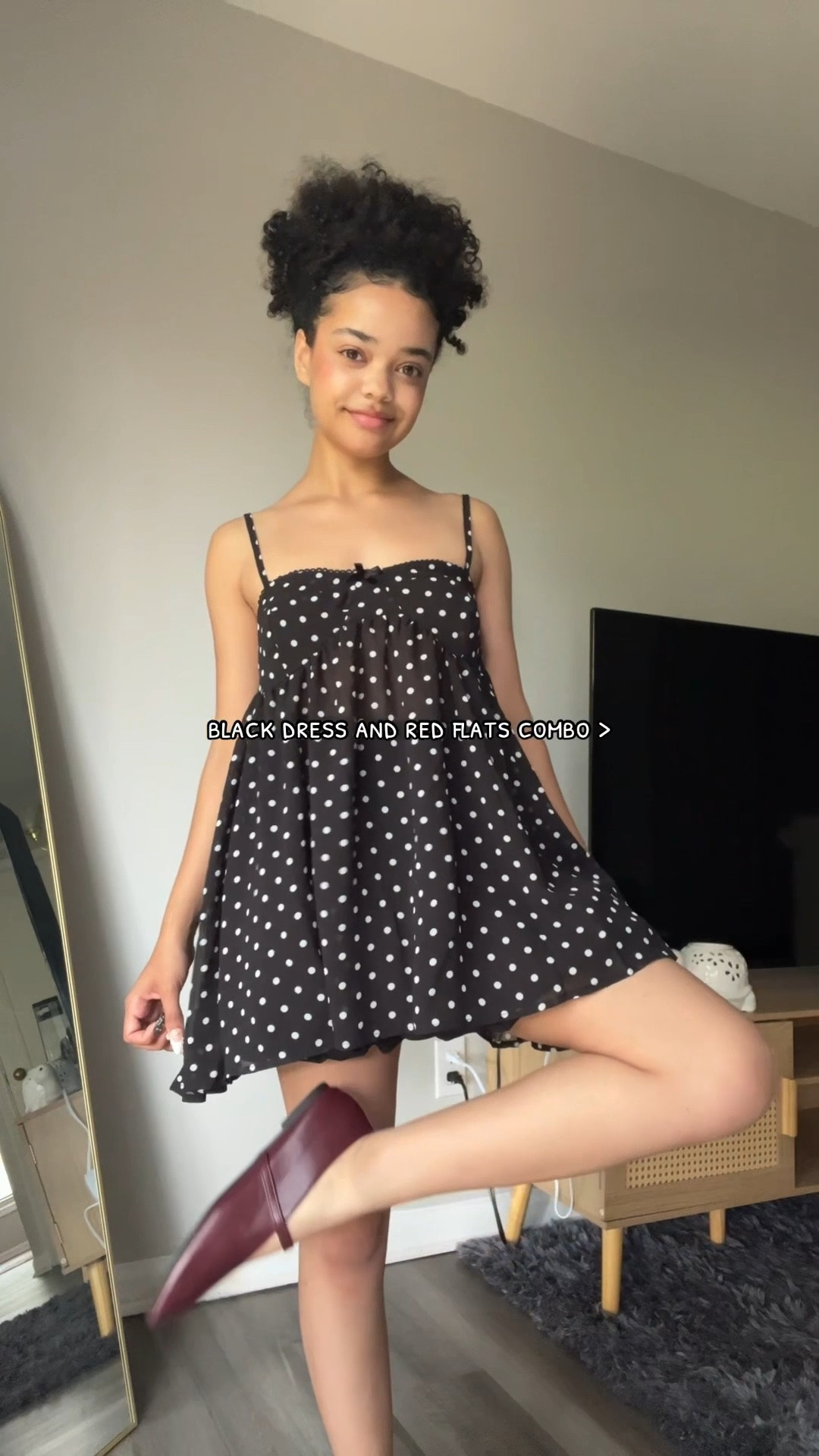 I love a black dress and red shoe combo ~ and this being a polka dot dress makes it even better hehe

#LTKFindsUnder50 #LTKPetite #LTKStyleTip