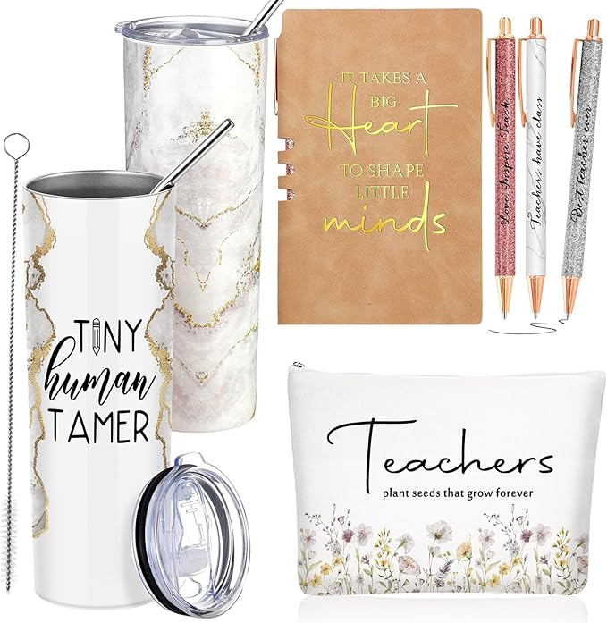 Domensi 6 Pcs Christmas Tiny Humans Teacher Appreciation Gift Set White Gifts for Daycare Teacher... | Amazon (US)