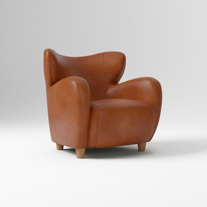 Jodie Wing Leather Chair | West Elm (US)