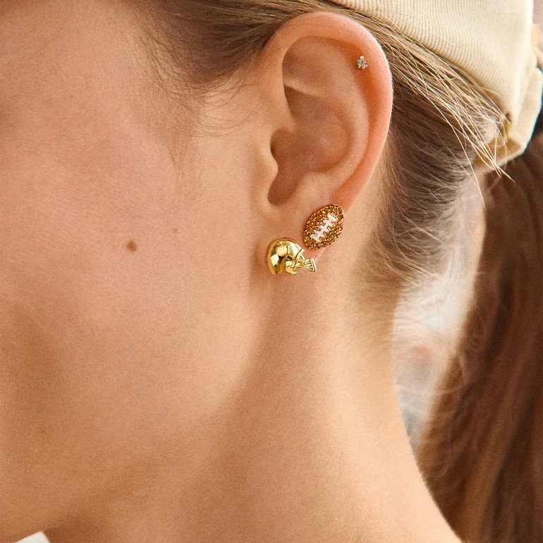 Draft Pick Earring Set - Football | BaubleBar