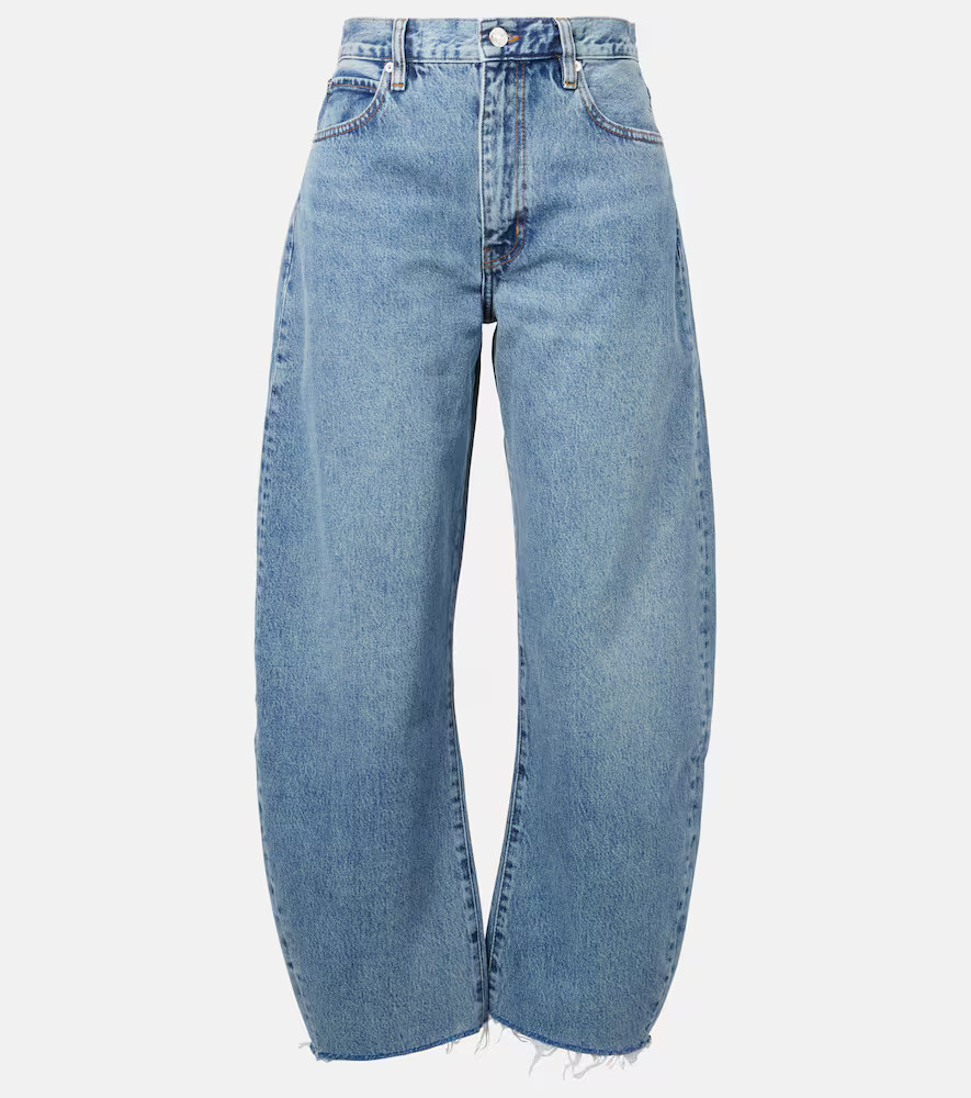 Frame Bubble Crop high-rise barrel-leg jeans | Mytheresa (UK)