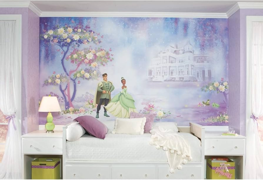 RoomMates JL1206M Princess & Frog Water Activated Removable Wall Mural-10.5 x 6 ft, Blank | Amazon (US)