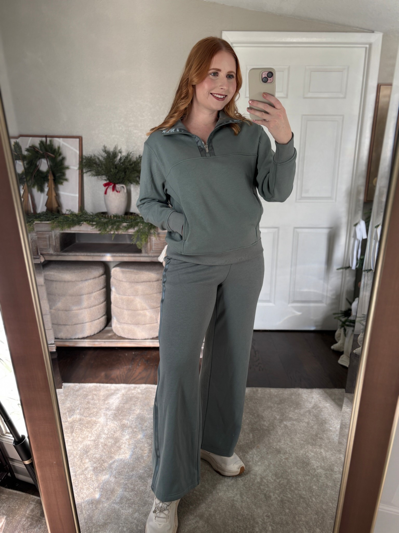 women's airy sleek deep zip pullover sweatshirt