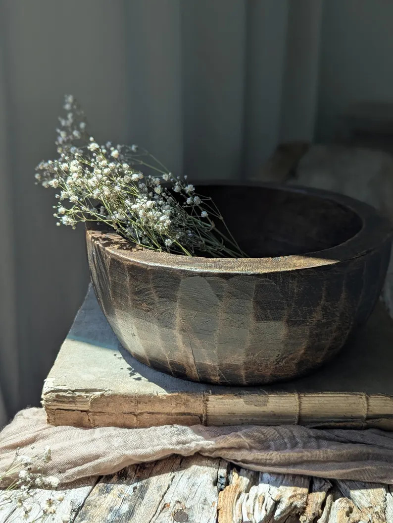Small Rustic vintage wood bowl | Etsy (US)